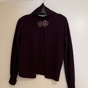 Brown Wool Cardigan Size M